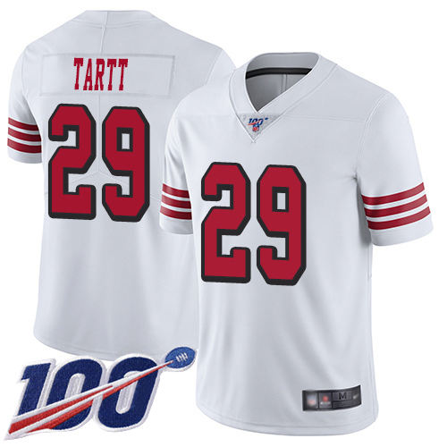 San Francisco 49ers Limited White Men Jaquiski Tartt NFL Jersey #29 100th Season Rush Vapor Untouchable